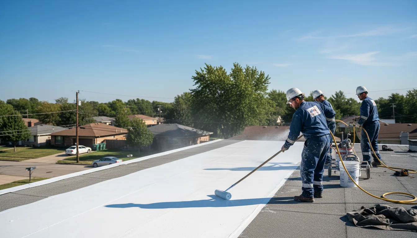 Commercial roof coating in Oxford, WI near me